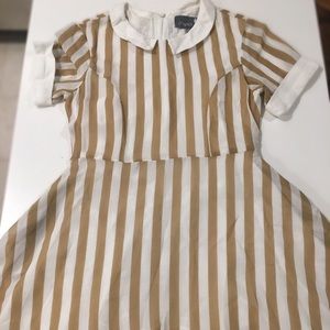 Striped Dress with Peter Pan collar